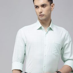 Arrow Pure Cotton Manhattan Slim Fit Windowpane Checked Formal Shirt-picture-7