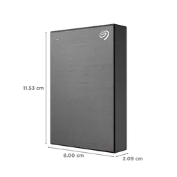 SEAGATE One Touch 5TB USB 3.0 Hard Disk Drive (Password Activated Hardware Encryption, STKZ5000404, Grey) image 2