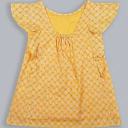ShopperTree Print Flutter Sleeve A-Line Dress-picture-45
