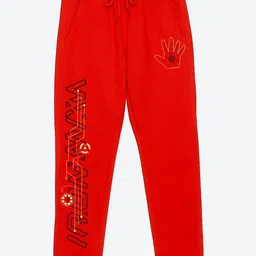 YK Marvel Boys Graphic Printed Mid-Rise Joggers-image-8