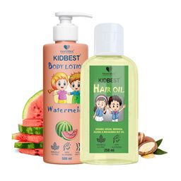 HealthBest Kids Set Of 2 Kidbest Hair Oil 250 ml With Body Lotion 500 ml-image-48