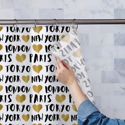 ArtzFolio Single Piece Waterproof Polyester Shower Curtain-image-17