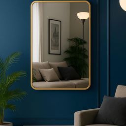 THE ARTMENT Gold Rectangular Glass Wall Mirror-image-44