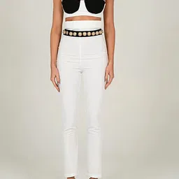 LULU & SKY Stud Details Ombre Printed Sweetheart Neck Crop Top With Trousers Co-Ords-image-51