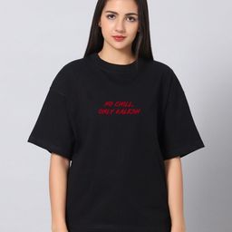 Besick Typography Printed Round Neck Oversized Cotton T-shirt-picture-0