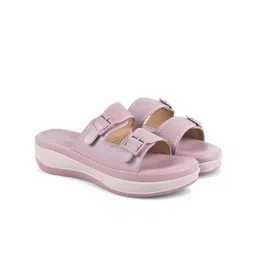 JodyHub Women Flatform Heels Sandals with Buckles-image-77