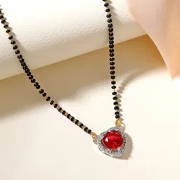 Estele Rhodium-Plated Crystals Mangalsutra-image-73