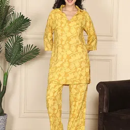 TAG 7 Women Floral Printed Cotton Night suit-image-85