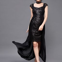 Miss Chase Women Layered Sequined Maxi Dress-image-90