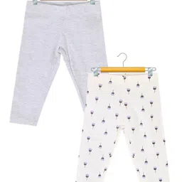 Nuego Infants Girls Pack Of 2 Floral Print Cotton Blend Ankle Length Leggings-22