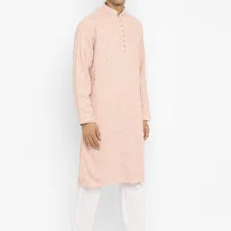 Devyom Men Embroidered Regular Thread Work Kurta with Pyjamas image 4
