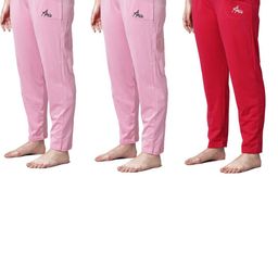 FIT N FAME Women Pack of 3 Mid-Rise Cotton Pyjamas-image-79