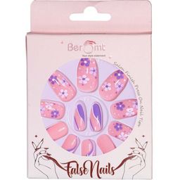 BEROMT Set Of 16 Jelly Stick On Printed Nails With Filer, Cuticle Stick, Swab & Glue-4