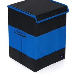 Craft Bazar Nav Blue Set Of 2 Laundry Basket With Lid-image-14