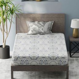 KOPA Grey & White Ethnic Motifs 200 TC Single Bedsheet with 1 Pillow Covers-25