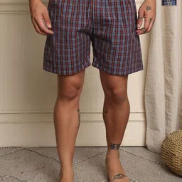 Mast & Harbour Pack Of 2 Checkered Pure Cotton Label Free Boxers- BOXCOM21-S-image-36