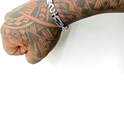 Dynamic Retail Global Men Silver With Silver-Plated Link Bracelet-18