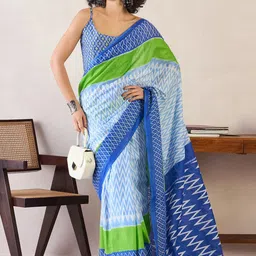 Anouk Rustic Ready to Wear Ikat Saree-picture-12