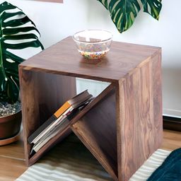Ikiriya Beige Square Shaped Bedside Table-14