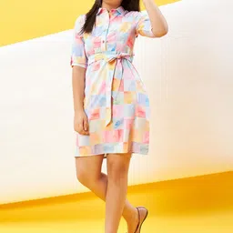 Stylo Bug Checked Shirt Dress-image-3