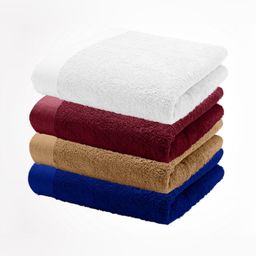 HOME PLUS STUDIOS White & Blue 4 Cotton 650 GSM Bath Towel-image-40
