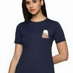 SZN Women Printed Applique T-shirt-image-92