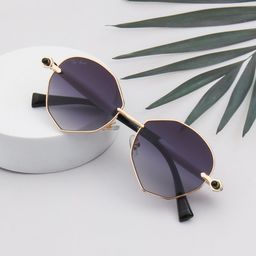 Ted Smith Unisex Grey Lens & Gold-Toned Aviator Sunglasses-17