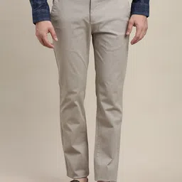 Turtle Men Printed Relaxed Skinny Fit Chinos Trousers-image-90
