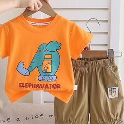 LULU & SKY Boys Printed Pure Cotton T-shirt With Short-image-21
