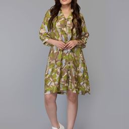 Tamiska By Narendra Kumar Women Tropical Printed A-Line Dress-image-67