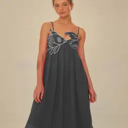all about you Women Embroidered Shoulder Straps Sleeveless Maxi Dress-34