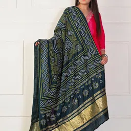 Apratim Printed Cotton Silk Bandhani Dupatta-56