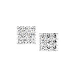 Sparkles Lab Grown Diamond 0.94 Carat Round Cluster Stud Earrings for Women-picture-19