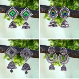 DIVASTRI Silver-Plated Alloy Earrings-99