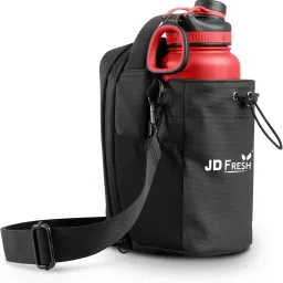 2 L Gym Duffel Bag - Magnetic Gym Bag/Unisex Crossbody Sports Bag with Water Bottle Holder - Black-image-21