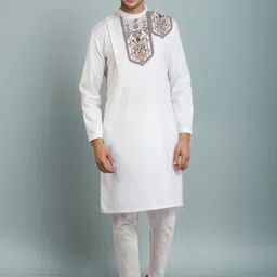 DEVOILER Men Printed Sequinned Grandeur & Majestic Artwork Kurta-picture-11