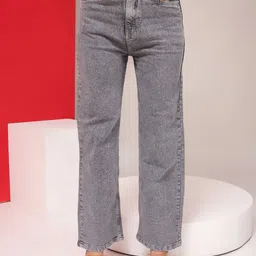 Glossia Women Comfort Straight Fit Boyfriend High Waist Jeans-picture-31