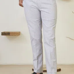 MR BUTTON Men Striped Tailored Trousers-image-34