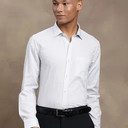 Turtle Standard Slim Fit Checked Cotton Formal Shirt-picture-13