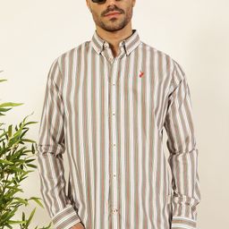 Thomas Scott Men Premium Slim Fit Multi Stripes Opaque Striped Casual Shirt-image-96