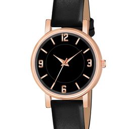 THE SHOPOHOLIC Women Dial & Leather Straps Analogue Watch F-BLACK-image-43