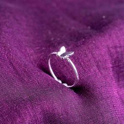 STERLYN 925 Sterling Silver Ring Rhodium-Plated Butterfly Whispers Finger Ring-image-16