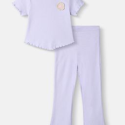 Nauti Nati Girls Crochet Patch Top With Trousers-image-48