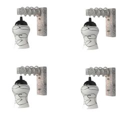 SOMIL Black Glass Cylinder Printed Wall Lamps-image-99