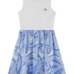 GUESS kids Girls Printed Round Neck Fit & Flare Dress-picture-21