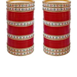 fitonrist Set Of 2 Stone Studded Bangle-image-58