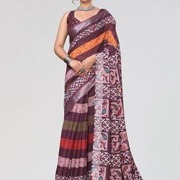 KALINI Ethnic Motifs Saree With Blouse Piece-image-84