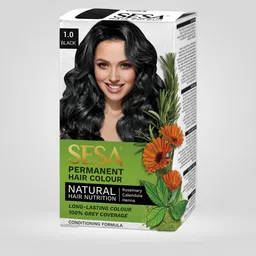 Sesa Long Lasting Natural Hair Colour - 118 g - Black 1.0-25