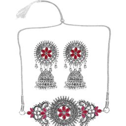 PUJVI Stone-Studded Jewellery Set-image-21