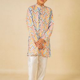 Jilmil Boys Chevron Printed Kurta with Pyjama-54